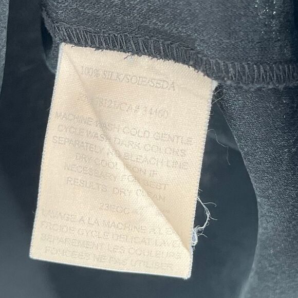 EILEEN FISHER Women’s Silk Tank Top Size M Black Sleeveless Minimalist Basic - Picture 4 of 7